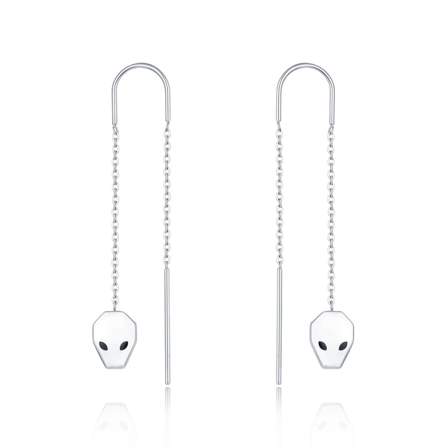 Snake Fountain Earrings Silver