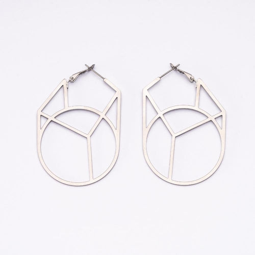 Imperfect Link Earrings L / Silver