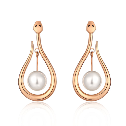 Snake Pearl Earrings