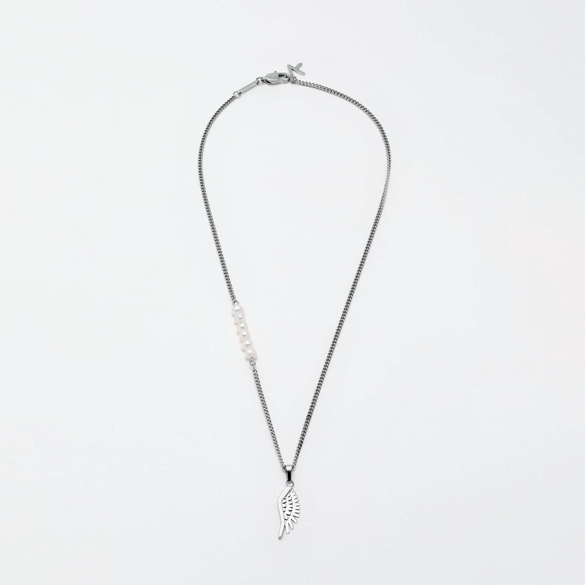 Robot Wing Necklace White Pearl (470mm)