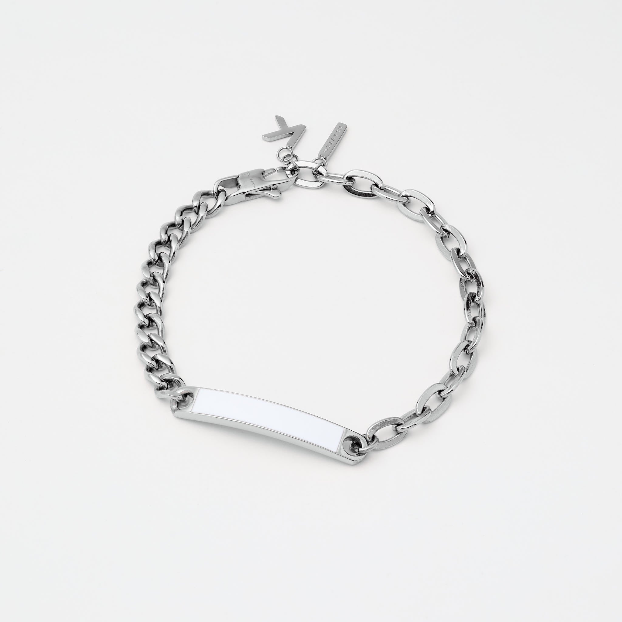 Chain2Chain White Enamel Bracelet