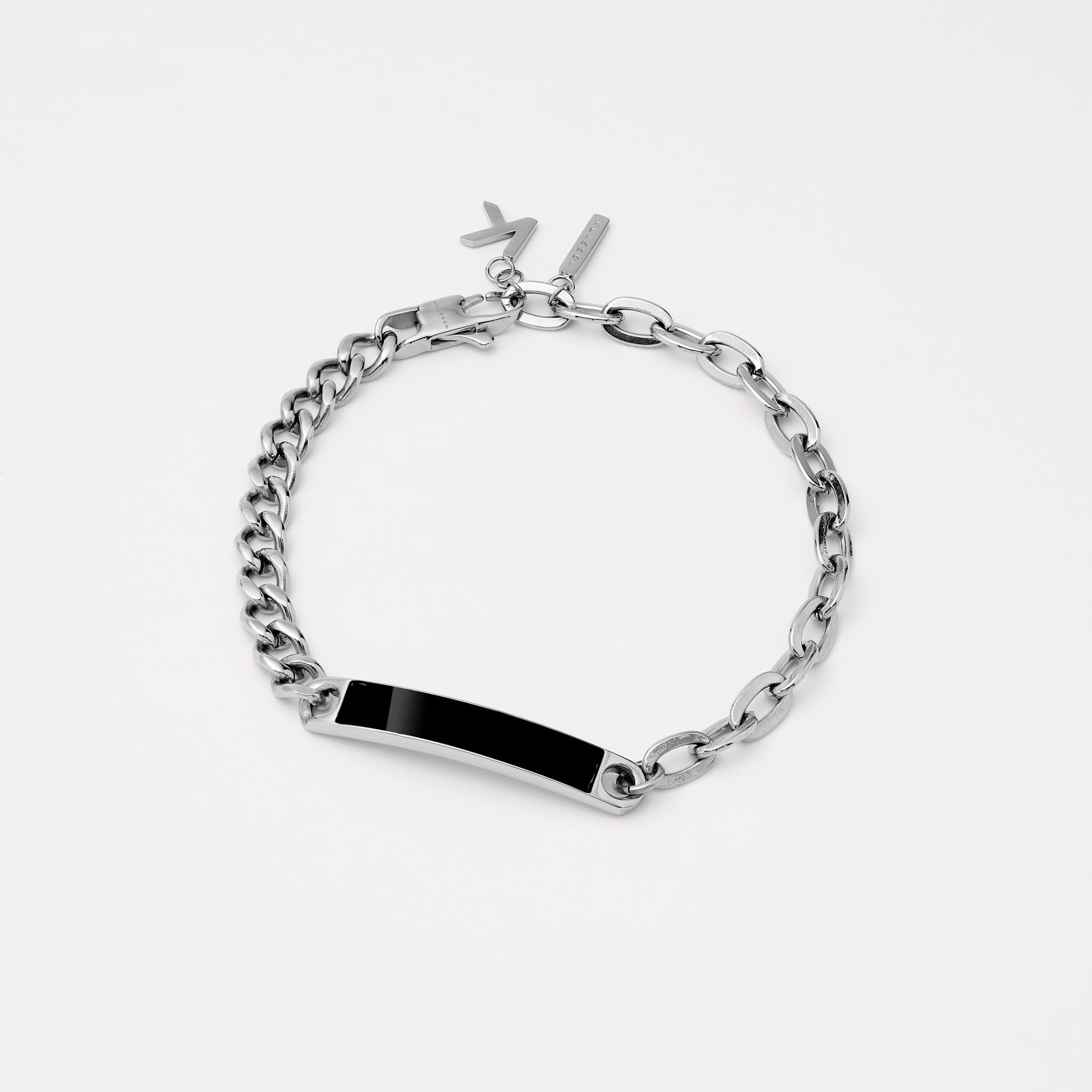 Chain2Chain Black Enamel Bracelet