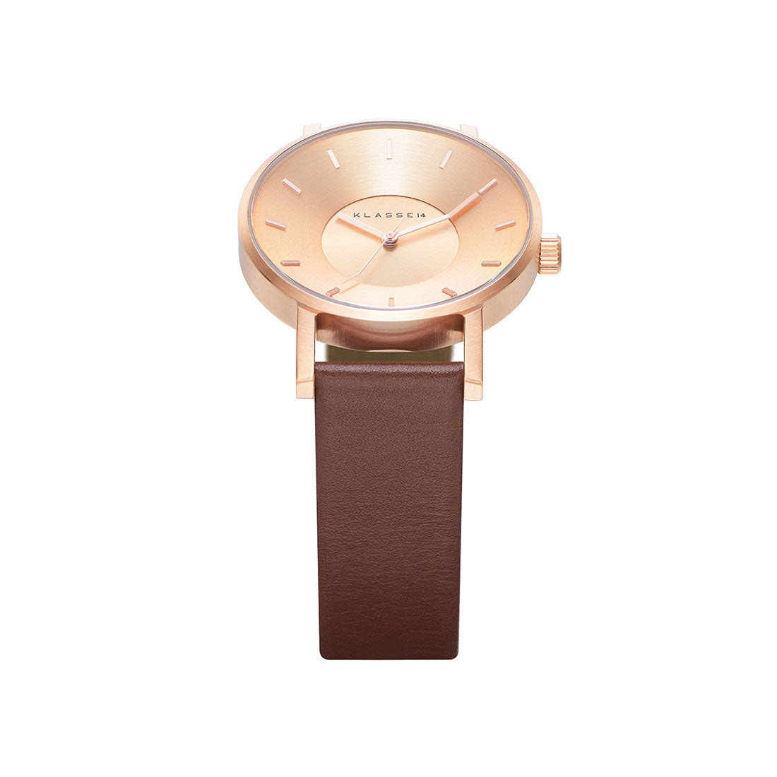 Volare Rose Gold Brown Leather / Personalization – KLASSE14