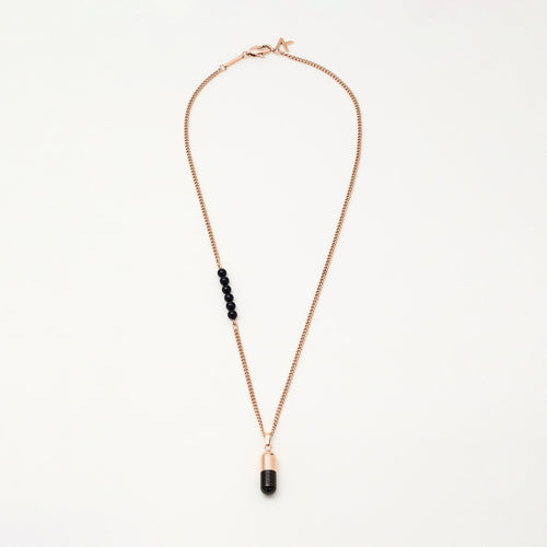 Capsule Necklace Black Onyx (470mm)